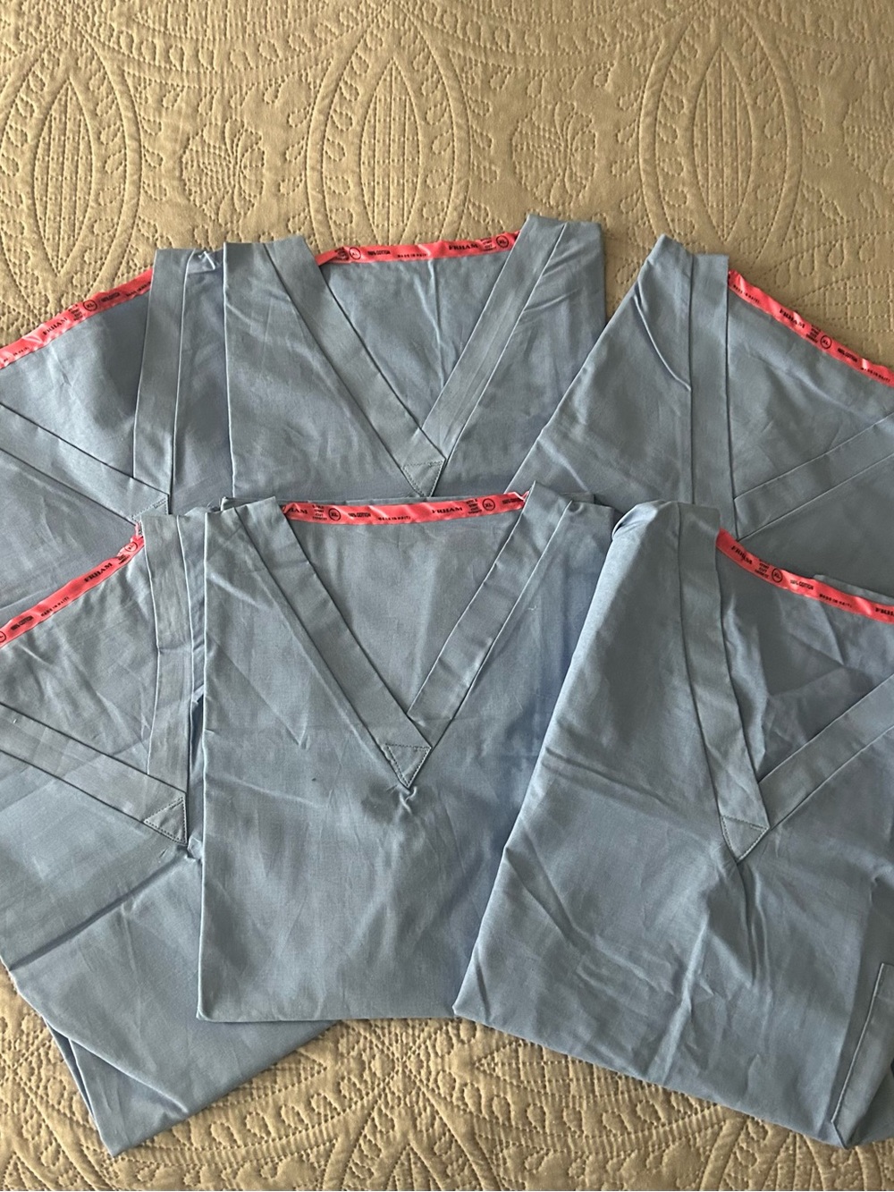Set of Blue Medical Scrub Tops, unisex